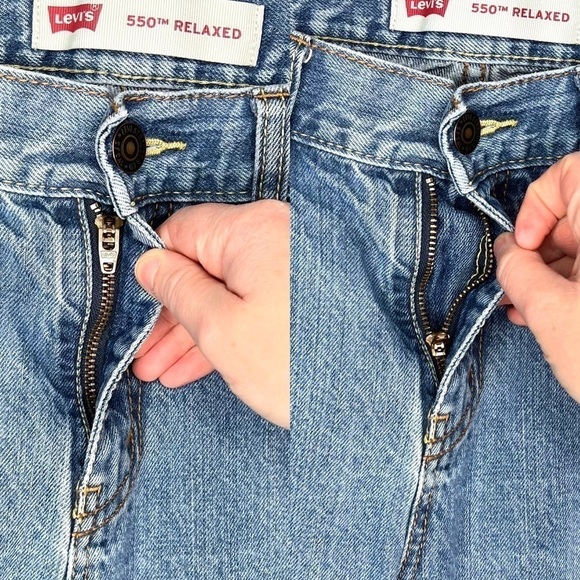 Vintage 90s Levi’s 550 Relaxed Denim Loose Fit Baggy Jeans Size 18 Regular Kids - Picture 5 of 16